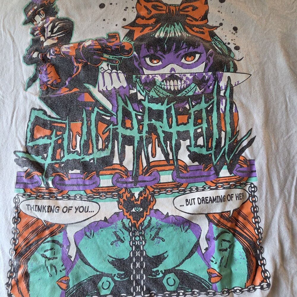 Sugarhill Graphic T-Shirt Men’s Size 2XL "Running from Demons"  Double Sided Art